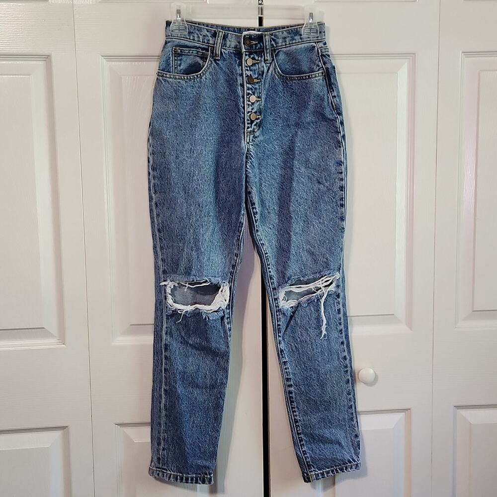 WEWOREWHAT‎ Women's Danielle High-Rise Vintage Straight Distressed Jeans Size 25